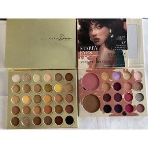 Kara Beauty Starry Eyes & Cleo Queen Eye Shadow Palette lot 46 shades blush bron